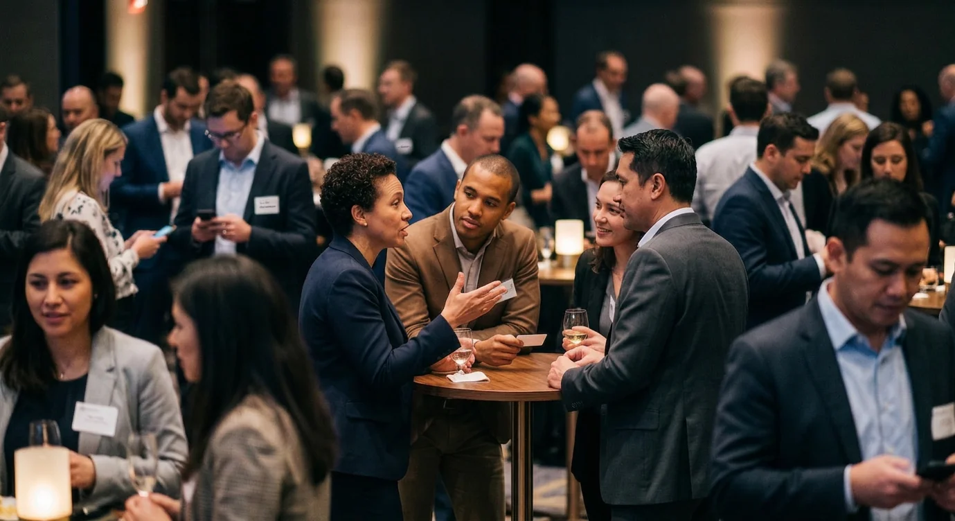 Executives networking at World AI Show Malaysia